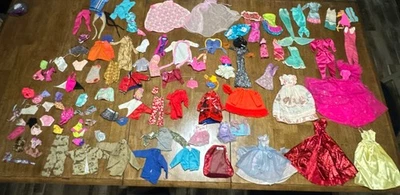 Vintage Barbie Skipper & Ken lot Swimsuits Dresses Jackets For Barbie & Ken Used - Image 1 of 4