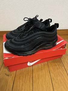Men 9.0US Sneaker Nike Air Max 97 Triple Black Uk 8 - Picture 1 of 3