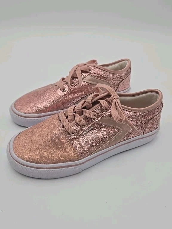 Tênis Airwalk Rosa Glitter Infantil Rieder Pro Meninas Mulheres Tamanho 3 1/2 com Cadarço... - Imagem 1 de 4
