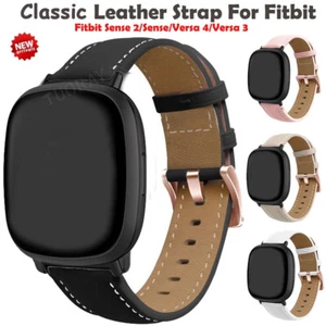 DE Leder Ersatz Armband für Fitbit Sense 2 1/Fitbit Versa 4 Versa 3 Uhrenarmband - Bild 1 von 23