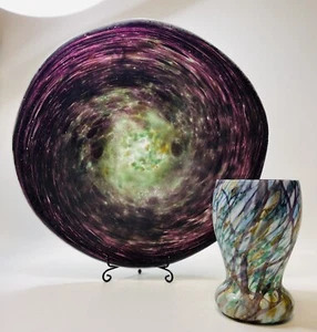 Art Deco Pate De Verre cuenco de vidrio y jarrón en silencio de Frerès/Schneider excelente - Imagen 1 de 19