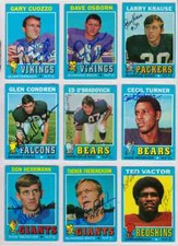 SIGNED DON HERMANN AUTOGRAPHED 1971 TOPPS FOOTBALL CARD - GIANTS