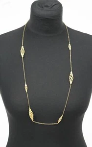 Collana donna LINKS OF LONDON oro giallo tessuto vermeil sautoir RRP490 NUOVA - Foto 1 di 2