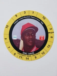DISCOS DE JUGADOR DE BÉISBOL ERIC DAVIS 1989 CADACO #SIN CINCINNATI ROJOS - Imagen 1 de 2