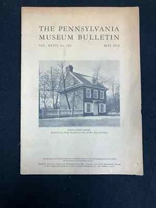 1932 EL MUSEO DE PENSILVANIA BOLETÍN ORIGINAL NO. CASA CALLEJERA LETITIA 149 - Imagen 1 de 4