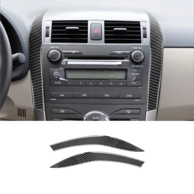 Carbon Fiber Central Console Side Cover Trim Strip For Toyota Corolla 2006-2012 - image 1 of 4