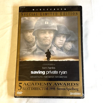 Saving Private Ryan DVD Tom Hanks Tom Sizemore WWII Widescreen Action Drama 1998 - Image 1 of 4