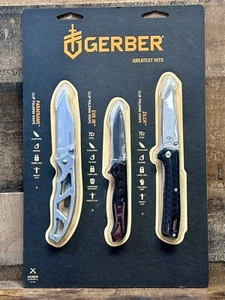 Gerber Clip Folding Knife Greatest Hits Paraframe 3PC Set $86 Value - Picture 1 of 2