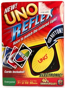 UNO REFLEX Electronic Card Game - Match the Colored Lights NIB 2011 OUT OF PRINT - Picture 1 of 11