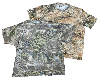 (2) CABELAS T-Shirts Men's 3XL Camouflage Forest Hunting RealTree Zonz Western - Image 1 of 4