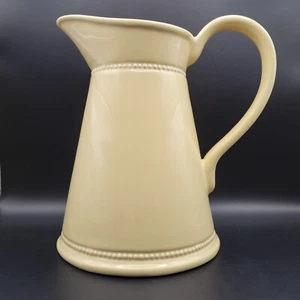 Martha Stewart 🧺Farm Style🧺Ceramic Buttercream Pitcher - Beaded Trim - 8"H - Picture 1 of 17