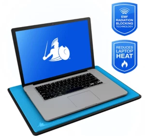 NEUF - DEFENDER SHIELD DefenderPad bloc ordinateur portable radioprotection CEM BLEU - Photo 1/4