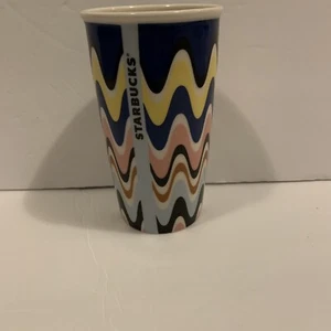 Starbucks Color Waves Double Wall Ceramic Traveler Mug Tumbler Cup No Lid (V) - Picture 1 of 10