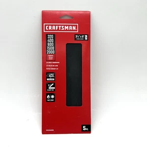 5 Pk Craftsman CMXZXGA8399 Assorted Grit 1/3 Sanding Sheets Fit 1/3 Sheet Sander - Picture 1 of 2