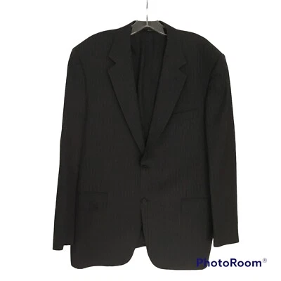 Canali Grey Pinstripe Wool Blazer Jacket Men’s Size 44R - Image 1 of 4