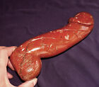 XL!! Roter Jaspis Skulptur Phallus, 1452,3g 240x84x61mm Heilstein, Erotic