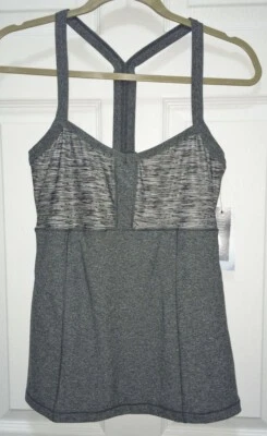 MIRACLESUIT MSP Heather Grey Racerback Sports Bra Tank Top NEW Womens Sz S L XL - Image 1 of 4