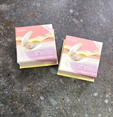 2 Benefit Cosmetics Shellie Blush Mini Size .08 oz ea. New & Sealed - Image 1 of 2