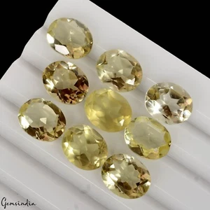30,20 ct Natürlicher Zitronen-Citrin-Quarz Ovalschliff 10 x 8 mm Unbehandelt Edelsteine ~ 9 Stck. - Bild 1 von 6