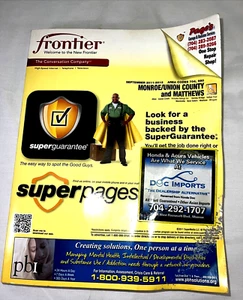 Vintage Advertising Super Pages Frontier Mathew’s NC Phonebook Directory 2011 - Picture 1 of 14
