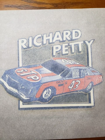 Vintage Iron-On Richard Petty 1970's NASCAR Winston Cup sticker patch Cover