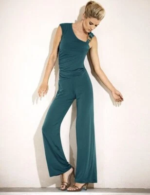 NEU SOMMER MUSTHAVE! JERSEY MARLENE OVERALL ZIERSCHNALLE GR 42 B.C. grün *003998 - Bild 1 von 4