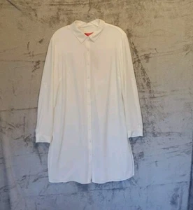 Catherine Malandrino Hemdblusenkleid Damen Large cremeweiß Rollriegel Knopfleiste - Bild 1 von 20