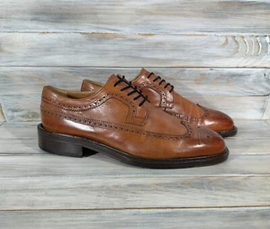 Mario Bruni Brogue Men's Leather Shoes Brown Made In Italy Luxury Brand - Picture 1 of 24