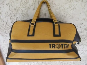 Sac sport TROTTER vintage années 70 80 football bag collection bolso jaune noir - Picture 1 of 10
