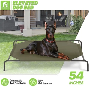 54" Elevated Cooling Dog Beds Portable Ventilated Mesh Comfortable Sleeping Bed - Picture 1 of 11