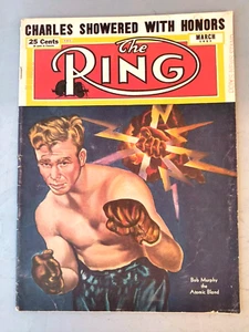 The Ring Magazine Mar 1951 Bob Murphy Joe Louis MCM Ads Pic Boxing - Picture 1 of 12