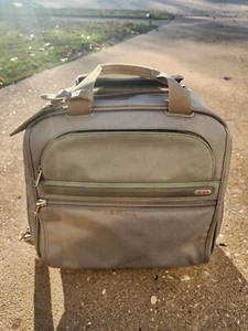 Tumi G4 Alpha 2 Wheeled Briefcase/Laptop Bag Roll Carryon Taupe/Gray Ballistic - Picture 1 of 18