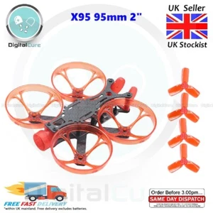 RC Whoop Mini Quadcopter Frame X95 2″ 95mm Tiny FPV Racing + Props - Drone - Picture 1 of 12