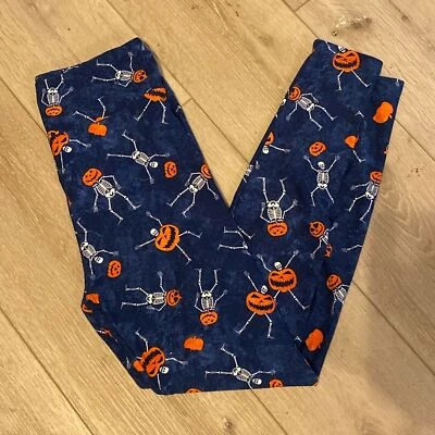 Leggings Lularoe OS NUEVO CON ETIQUETAS Esqueleto Calabaza Foto 1 de 4
