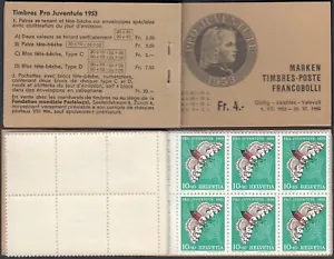 Switzerland 1953 - MNH stamps. Mi.Booklet Nr.: 38. "BUTTERFLIES"..(EB) AR-04367 - Picture 1 of 4