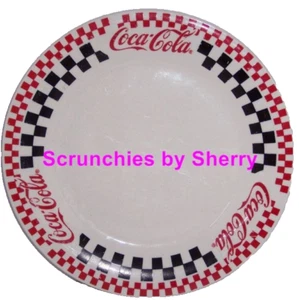 Plato de Cena Coca Cola Plato a Cuadros Vintage 1996 Repuesto - Imagen 1 de 2