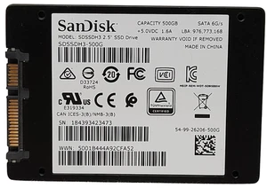 SanDisk 3D SSD SDSSDH3-500G 500GB Sata 2.5" SSD Solid State Drive 100% Health - Picture 1 of 2