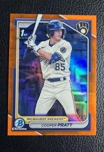 Bowman Cooper Pratt 1st Chrome Prospect Orange Refractor 2024 5/25 BCP-137 - Imagen 1 de 4