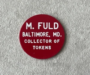 Melvin Fuld Plastid Advertising Token - Baltimore Maryland MD KH L2 - Picture 1 of 2