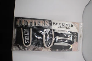 GUANTI RECIEVER CUTTERS CALCIO FULL FINGER C-TACK GRIP ADULTO PICCOLI NERO BIANCO - Foto 1 di 1