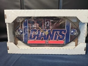 NFL New York Giants Football Shaped Wall Clock - NEW - Logo Series RARE 🔥🔥🔥 - Picture 1 of 7