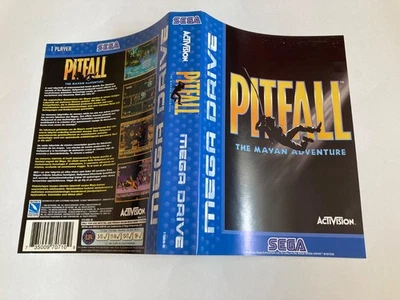 Original Sega Megadrive PAL Cover Inlay - Pitfall: The Mayan Adventure - Image 1 of 2