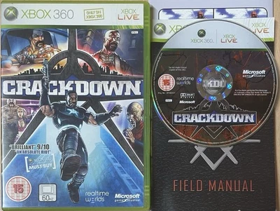 Crackdown Xbox 360 Action 2007 Game Complete & Map Disc Cleaned SUPERB Free Post - Image 1 of 4