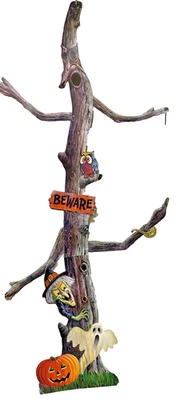 VINTAGE BEISTLE HALLOWEEN 6 PÉS ÁRVORE ASSOMBRADA ARTICULADA BRUXA 1993 - Imagem 1 de 4
