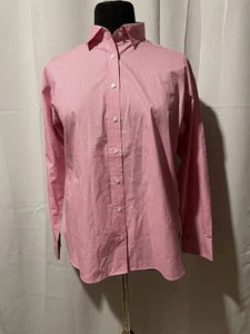 Camisa J. McLAUGHLIN para mujer talla XL algodón con botones blanca roja a rayas clásica - Imagen 1 de 5