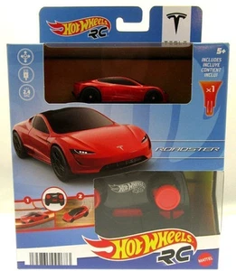 Nano Racer RC Car Tesla Roadster Red Hotwheels Radio Control Fun - Picture 1 of 7