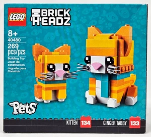 LEGO BRICKHEADZ PETS SET 40480 GINGER TABBY NEW IN BOX SHIPS FREE!! - Picture 1 of 2