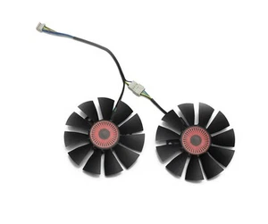 Cooler Fan For ASUS STRIX GTX1050Ti GTX 1050 Ti RX460 RX560 HQ T128010BH 75mm - Afbeelding 1 van 12