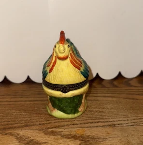 Scatola portagioie Limoges gallina - Foto 1 di 7