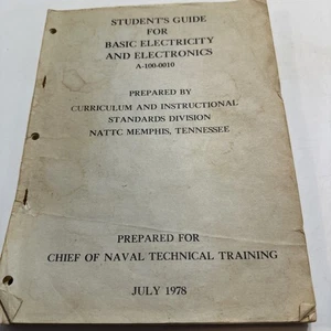 Student’s Guide For Basic Electricity And Electronics A-100-0010 By NATTC - Picture 1 of 9